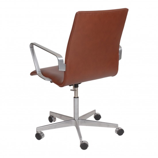 Arne Jacobsen Oxford office chair with mokka classic leather CPH